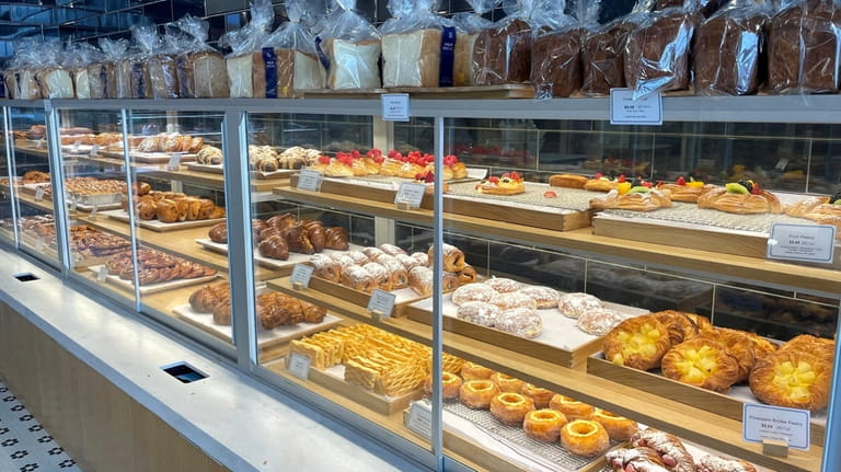 Some of the pastry and cake selections at Paris Baguette in...