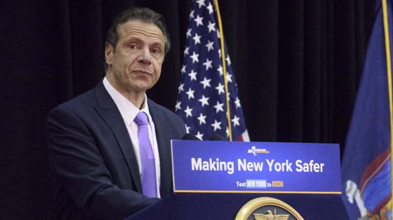 Gov. Andrew M. Cuomo announces the signing of a bill that...