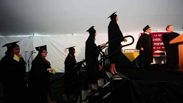 A file photo of graduation ceremonies at the C.W. Post...