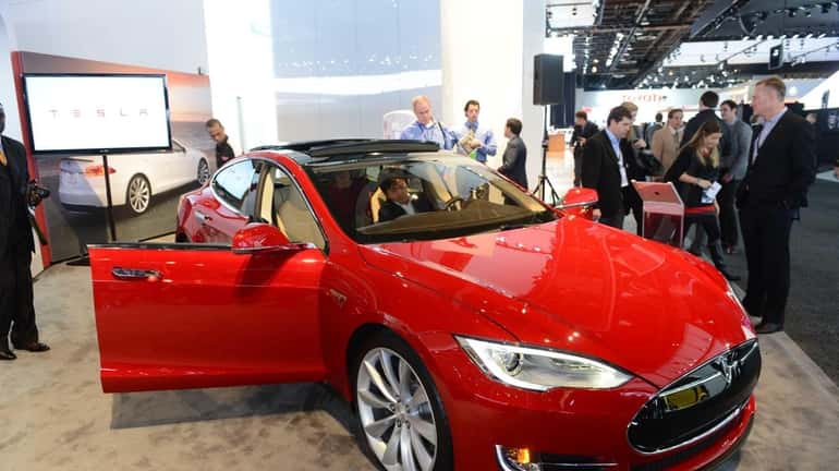 The Tesla Model S is introduced at the 2013 North...