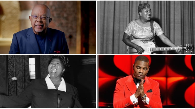 Clockwise from top left: Henry Louis Gates Jr. narrates PBS'...