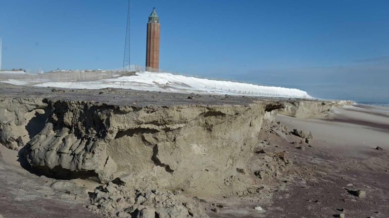 Erosion can clearly be seen, with up to 5-6 foot...