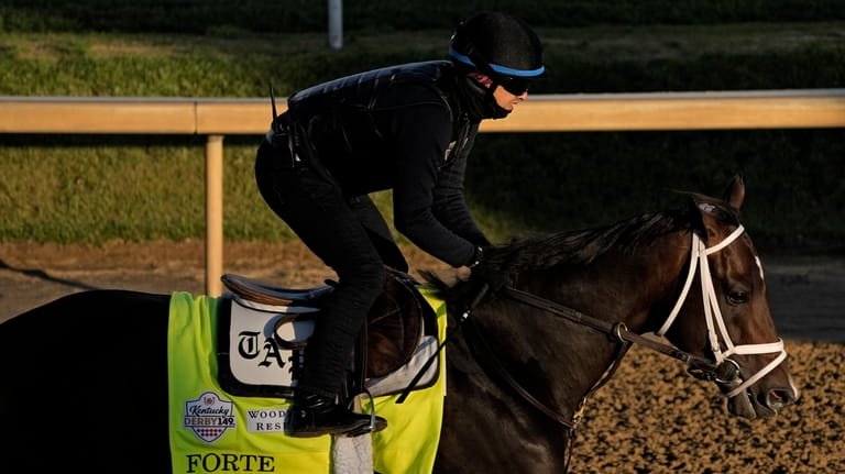 Kentucky Derby hopeful Forte works out at Churchill Downs Wednesday,...