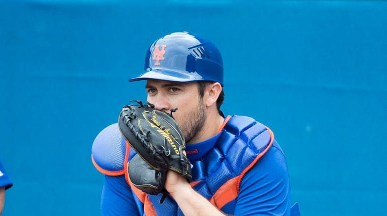 Mets catcher Travis d'Arnaud, here in a camp workout Feb....