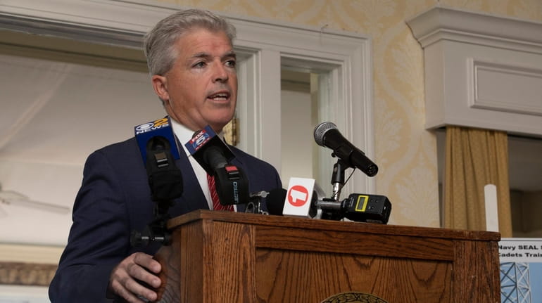 Suffolk County Executive Steve Bellone, shown in West Sayville on...