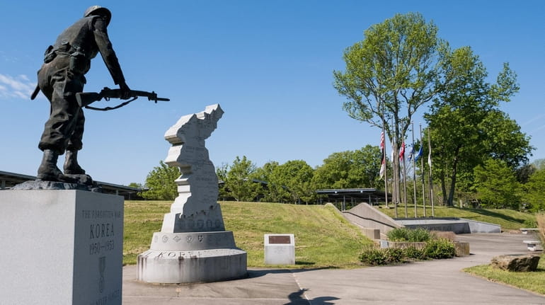 The Korean War memorial and Armed Forces Plaza in Hauppauge