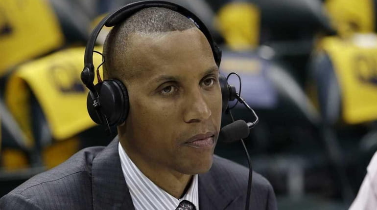 Former Indiana Pacers star Reggie Miller, who works for TNT,...
