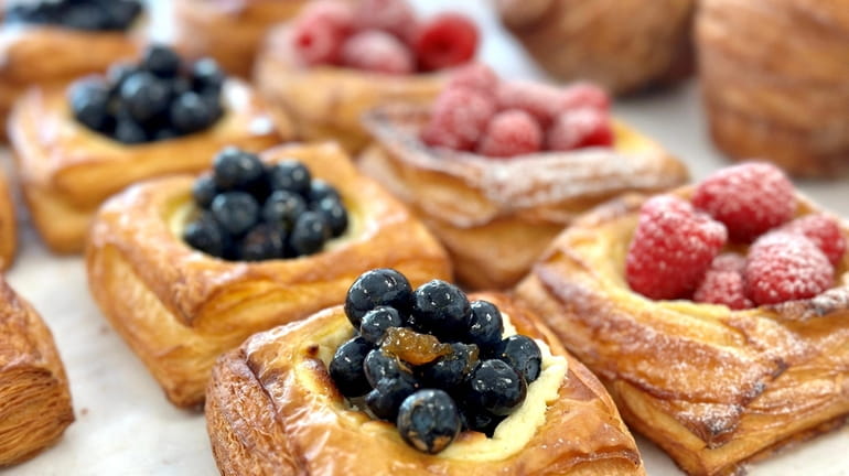 Fruit Danishes at Flourbud Bakery in East Moriches.