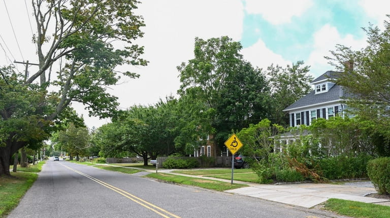 Homes along Atlantic Avenue in East Moriches