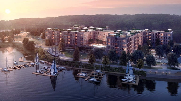A rendering of the Garvies Point development near Glen Cove's...