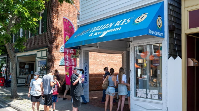 Families grab a treat at Ralph's in Greenport on June 21.