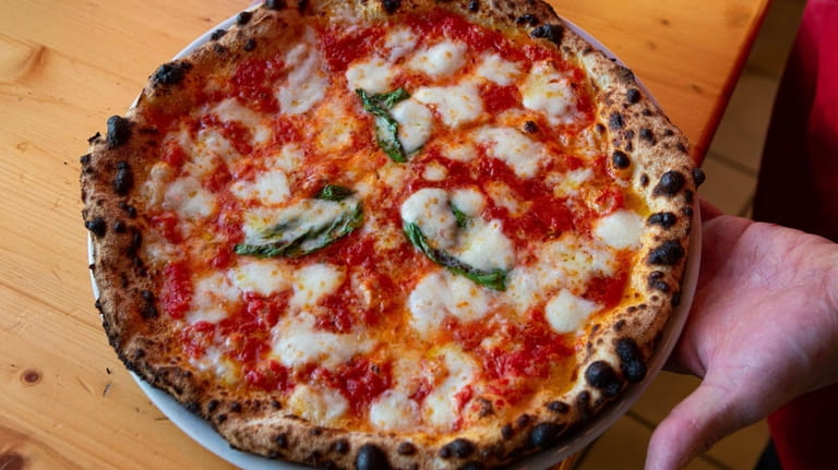 The Margherita pizza at Naples Street Food in Oceanside.