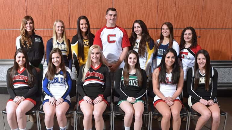 The 2018-19 Newsday All-Long Island Cheerleading Team:  FRONT ROW, FROM...