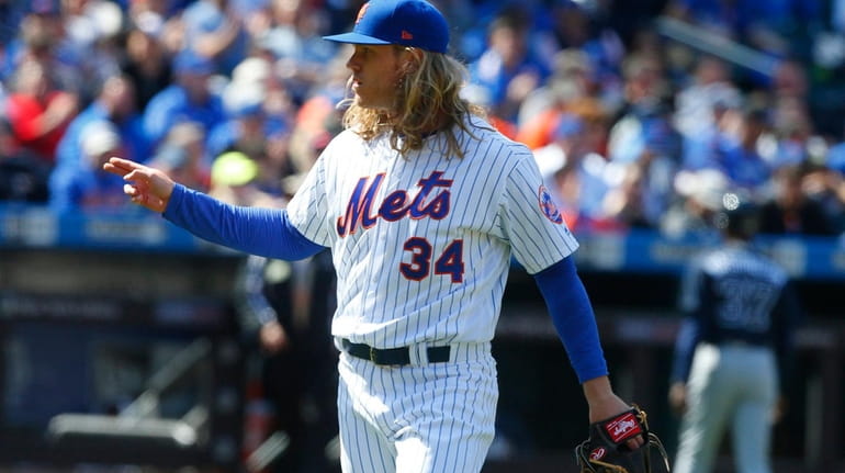 New York Mets pitcher Noah Syndergaard left his Opening Day...
