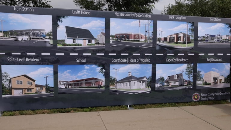 Renderings of model buildings to be incorporated into a police...