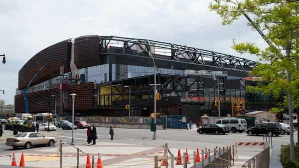 The exterior of the new Barclays Center in Brooklyn. (April...