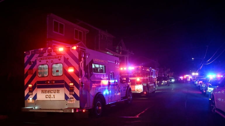 The Lindenhurst Fire Department, ambulances from the Copiague and North...