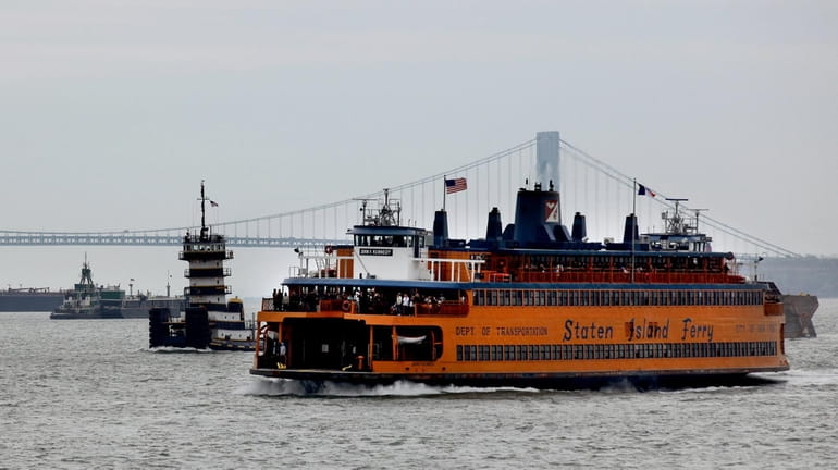 The Staten Island Ferry boat John F. Kennedy in New...