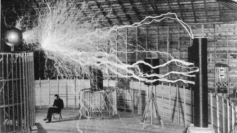 Nikola Tesla's Colorado Springs laboratory in 1899.