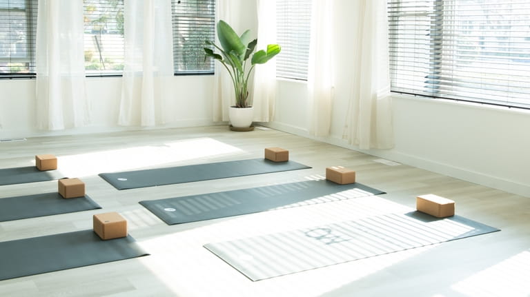 The interior of Montauk Om yoga studio, located in Montauk. 