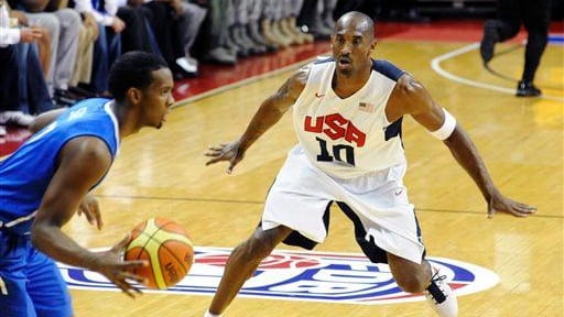 United States Olympic men's basketball team member Kobe Bryant (10)...