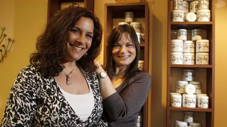 Roberta Perry, at left with sister Michelle Stark, started making...