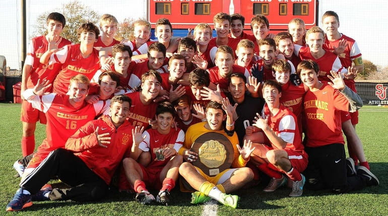 Chaminade celebrated its CHSAA state soccer championship after defeating Casnisius,...