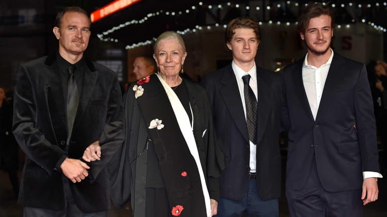 Actress Vanessa Redgrave with her son and grandsons Raphael Nero,...
