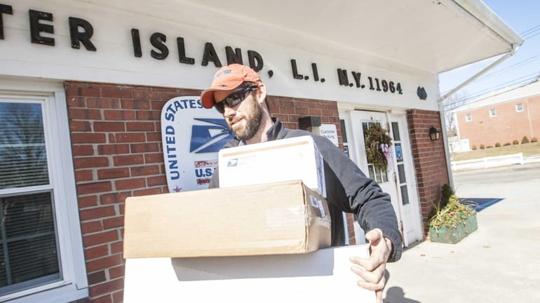 Ron Jernick from Shelter Island picks up his mail and...