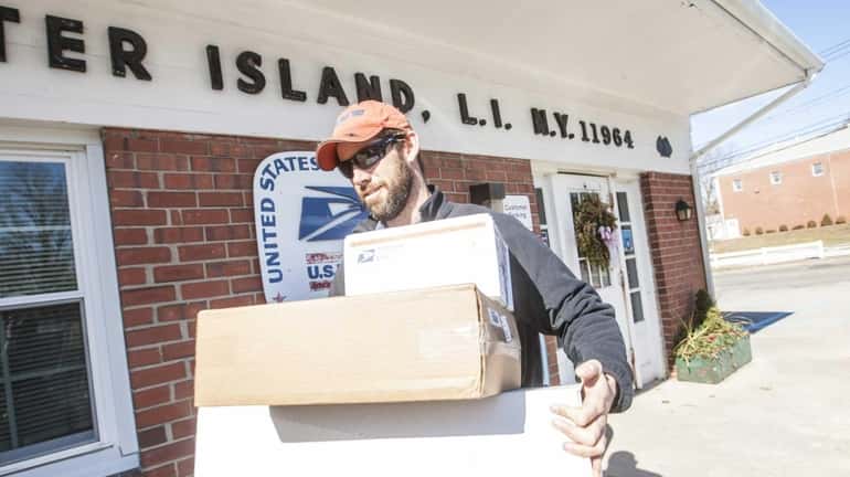 Ron Jernick from Shelter Island picks up his mail and...