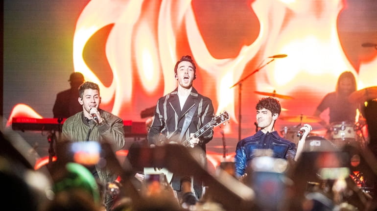 The Jonas Brothers take the stage at BLI Summer Jam at...