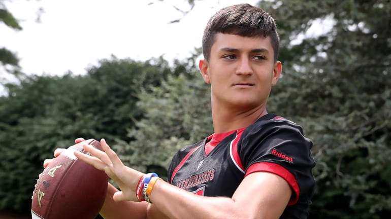 Connetquot quarterback Drew Guttieri passed for 1,806 yards and 17 touchdowns and...
