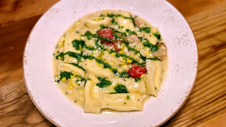 Fresh ricotta agnolotti is one of the pasta dishes on...