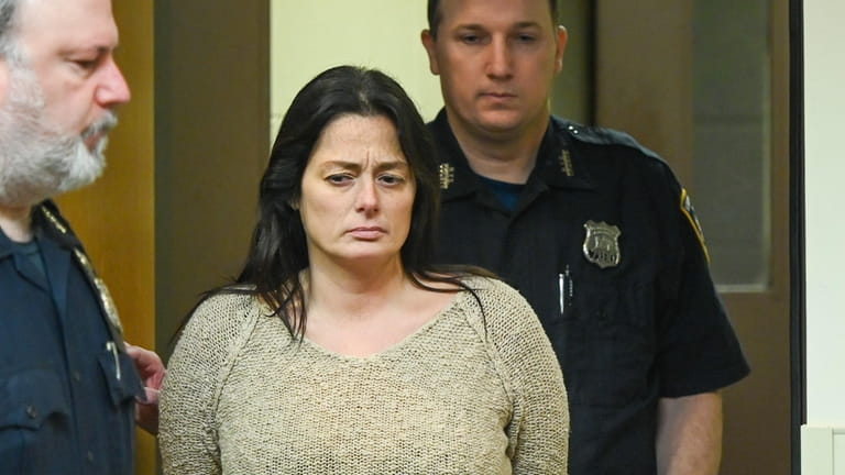 Angelina Pollina inside court in Riverhead on Feb. 6, 2020.



	 
