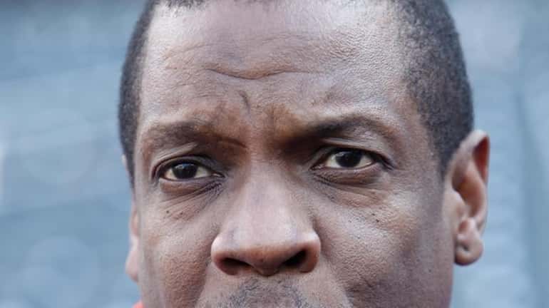 Former New York Mets' players Dwight Gooden is interviewed at...