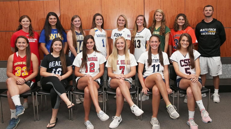 Newsday All-Long Island Girl's Lacrosse Team Top Row (L-R) Nassau...
