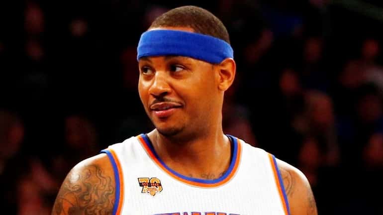 Knicks forward Carmelo Anthony during a game at Madison Square...
