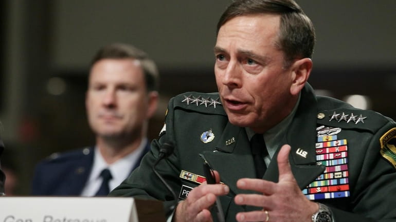 Army Gen. David Petraeus speaks during a Senate Armed Services...