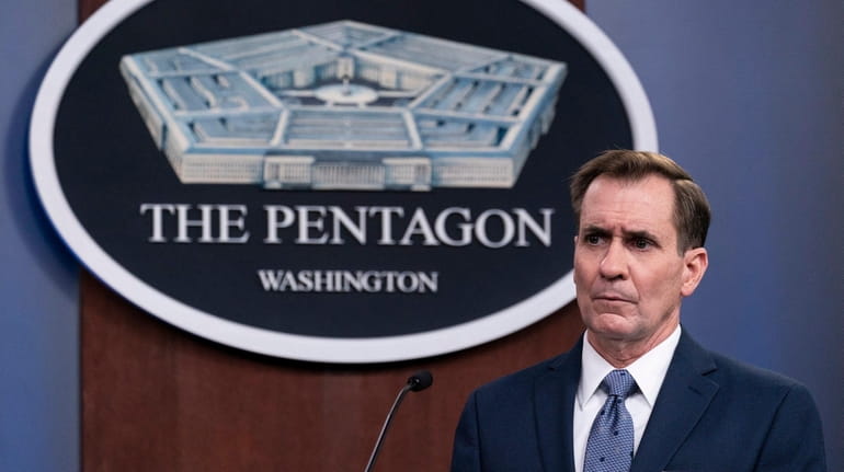 Pentagon spokesman John Kirby said the airstrikes Biden ordered on...
