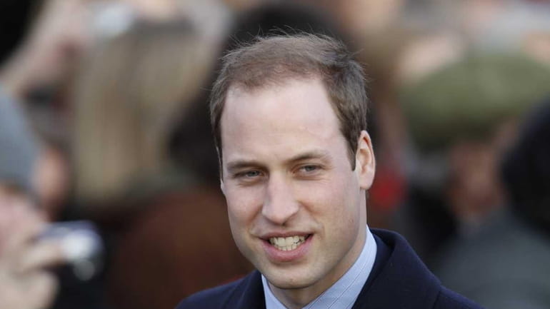 Prince William arrives for Christmas Service at St. Mary's church...