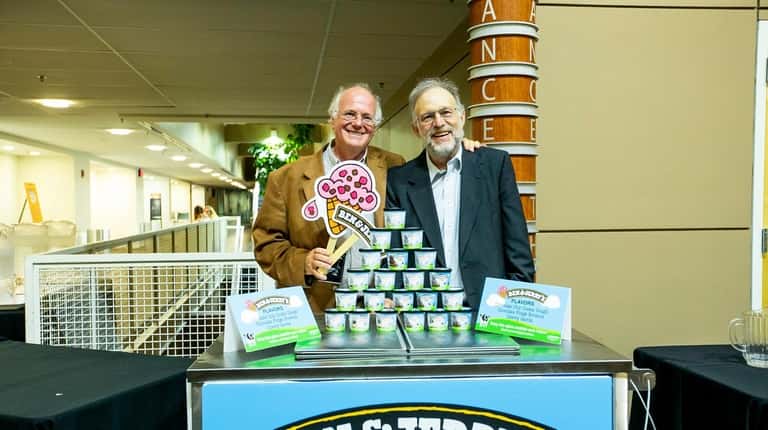Ben Cohen, left, and Jerry Greenfield, co-founders of Ben & Jerry's...