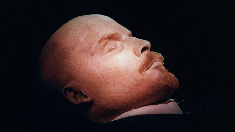 The embalmed body of Vladimir Lenin, the founder of the...