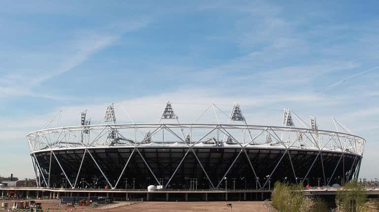 A general view of the exterior of the London Olympic...