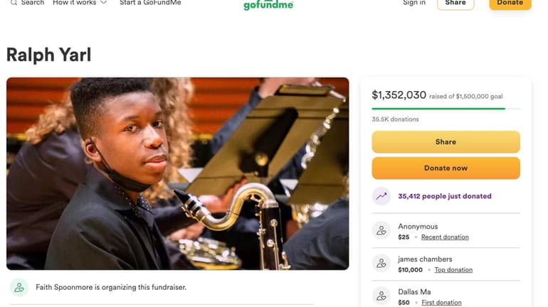 A GoFundMe page started to raise money for medical bills...