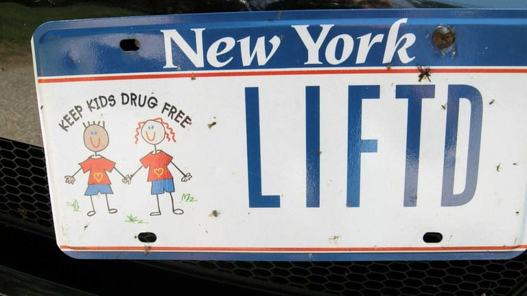 Photo of license plates specially ordered to use on the...