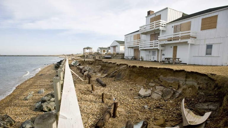 Erosion that was worsened by the recent blizzard in front...