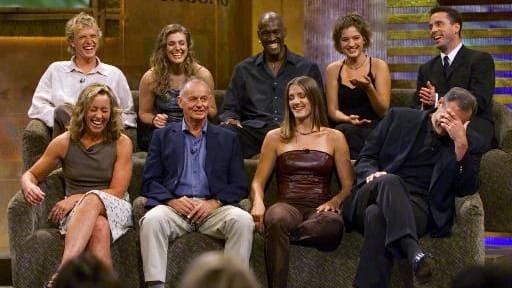 "Survivor" Season 1 contestants, from left to right bottom row,...