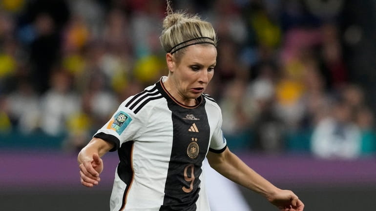 Germany's Svenja Huth controls the ball during the Women's World...