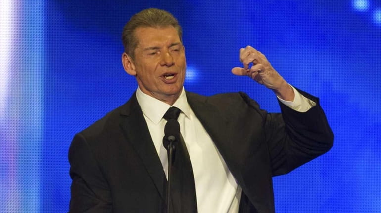 Vince McMahon at the WWE Hall of Fame Induction at...