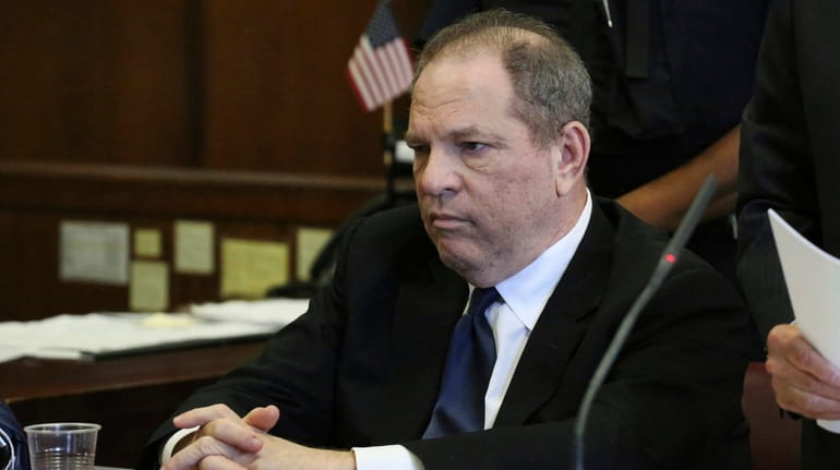 Harvey Weinstein attends his arraignment in court in New York...